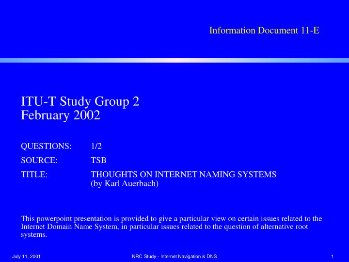 information document 11 e