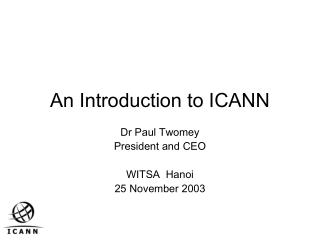 An Introduction to ICANN