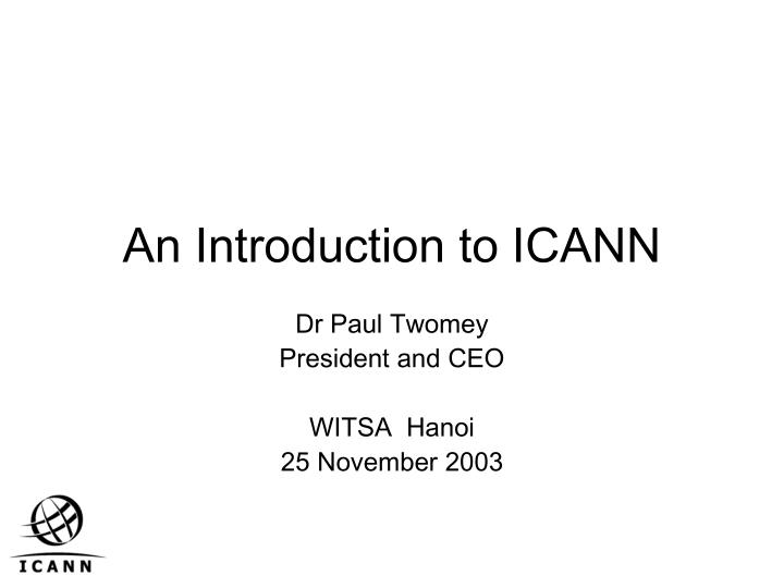 an introduction to icann