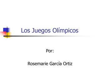los juegos ol mpicos