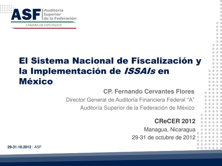 el sistema nacional de fiscalizaci n y la implementaci n de issais en m xico