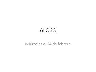 alc 23