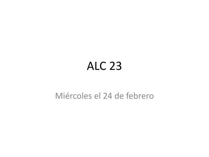 alc 23