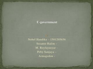 e government