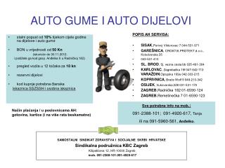 AUTO GUME I AUTO DIJELOVI