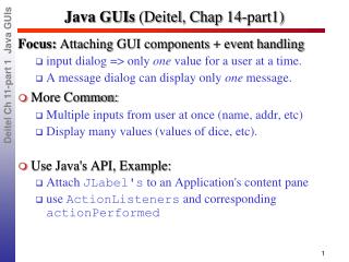 Java GUIs ( Deitel , Chap 14-part1)