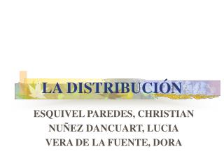 la distribuci n