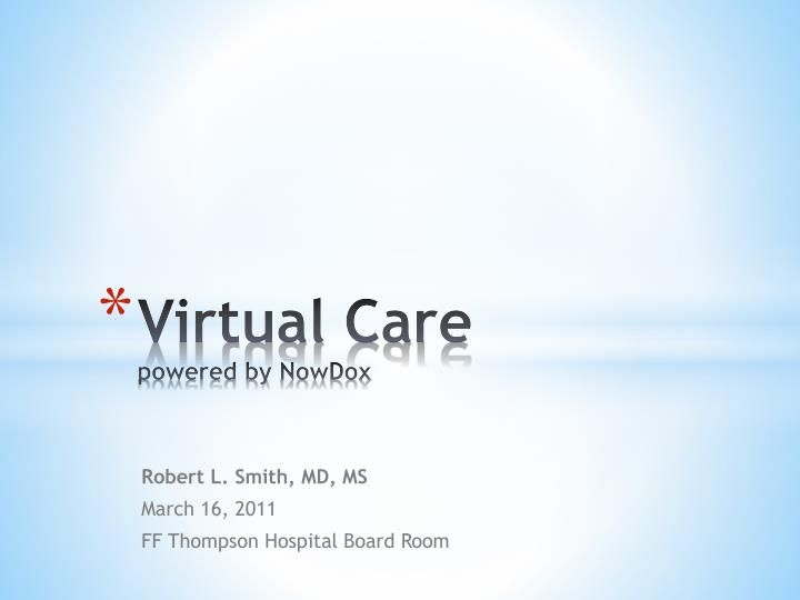 virtual care powered by nowdox