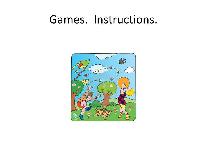 games instructions