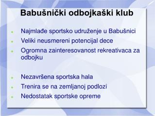 Babušnički odbojkaški klub