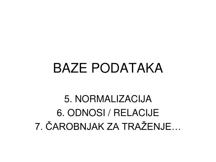 baze podataka