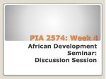 PIA 2574: Week 4 - slide 1