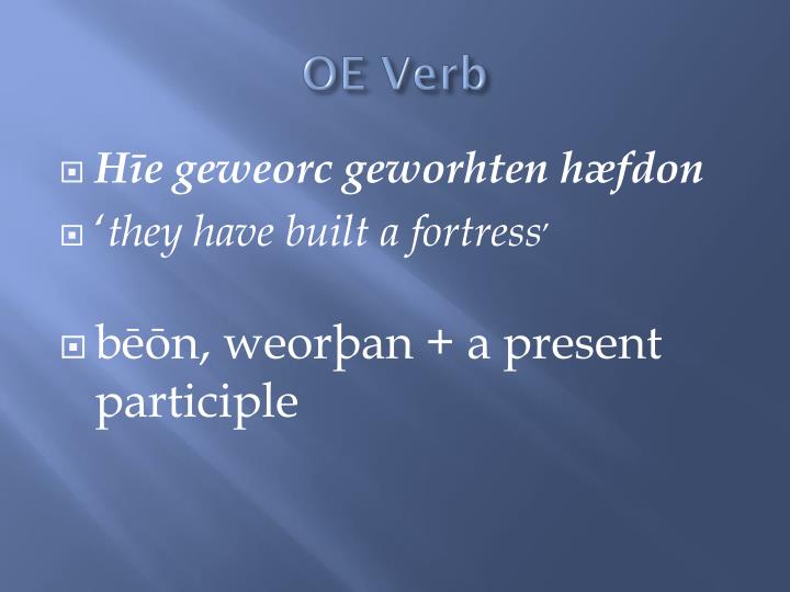 oe verb