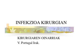 infekzioa kirurgian