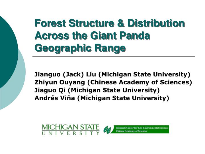 forest structure distribution across the giant panda geographic range