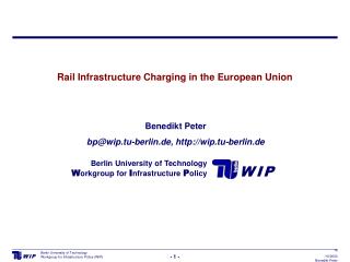 Rail Infrastructure Charging in the European Union