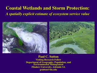 Coastal Wetlands and Storm Protection: A spatially explicit estimate of ecosystem service value