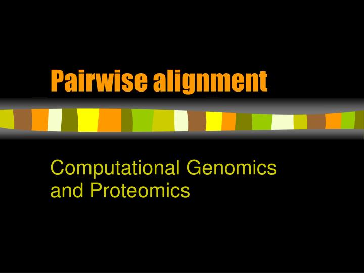 computational genomics and proteomics