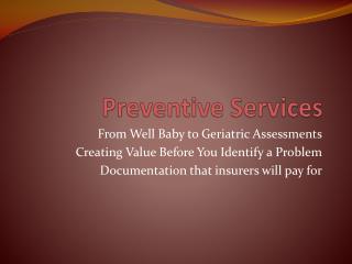 Preventive Services