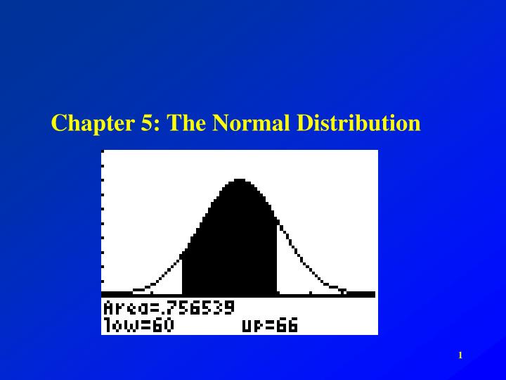chapter 5 the normal distribution