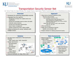 Framework for enhancing transportation security Originated from the need for: