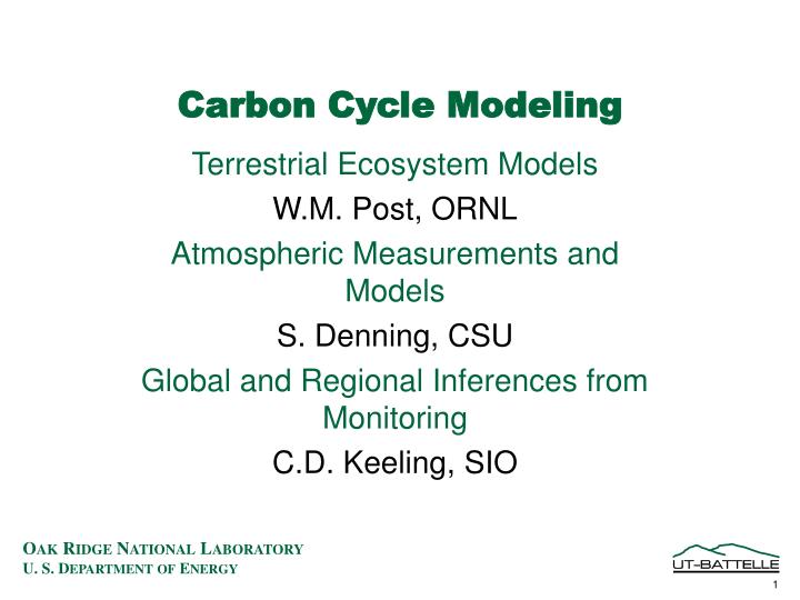 carbon cycle modeling