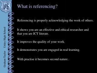 What is referencing?