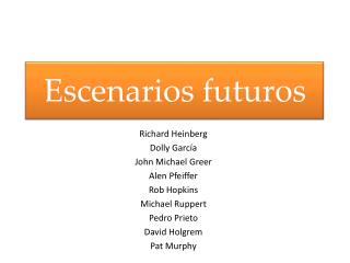 escenarios futuros
