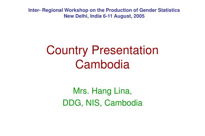 country presentation cambodia