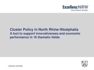 NRW cluster strategy