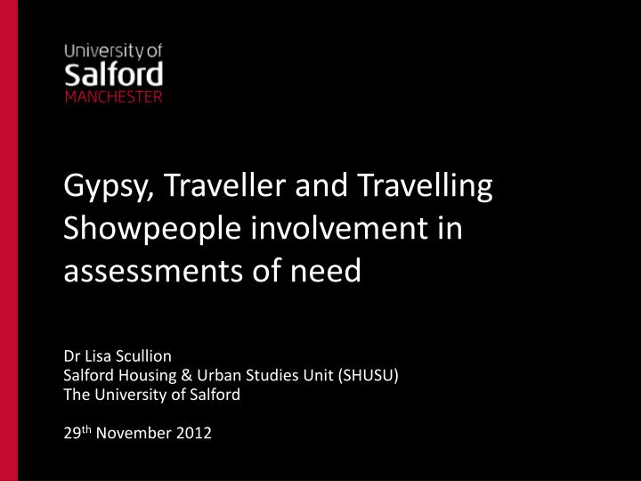 gypsy traveller and travelling showpeople involvement in assessments of need
