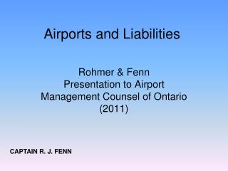 Airports and Liabilities