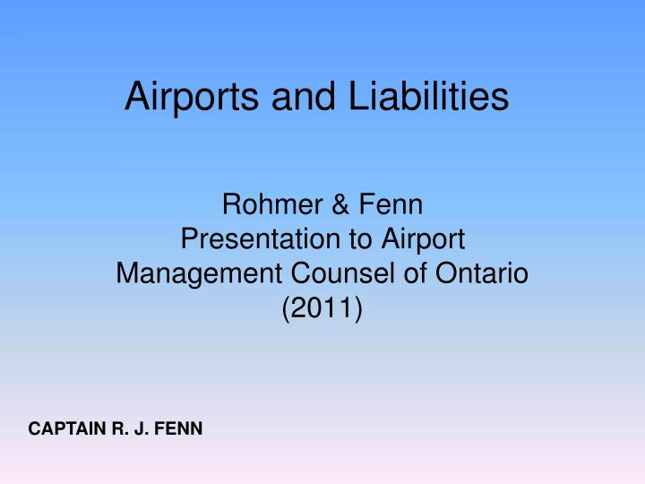airports and liabilities