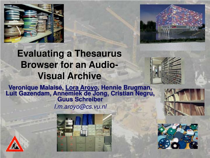 evaluating a thesaurus browser for an audio visual archive