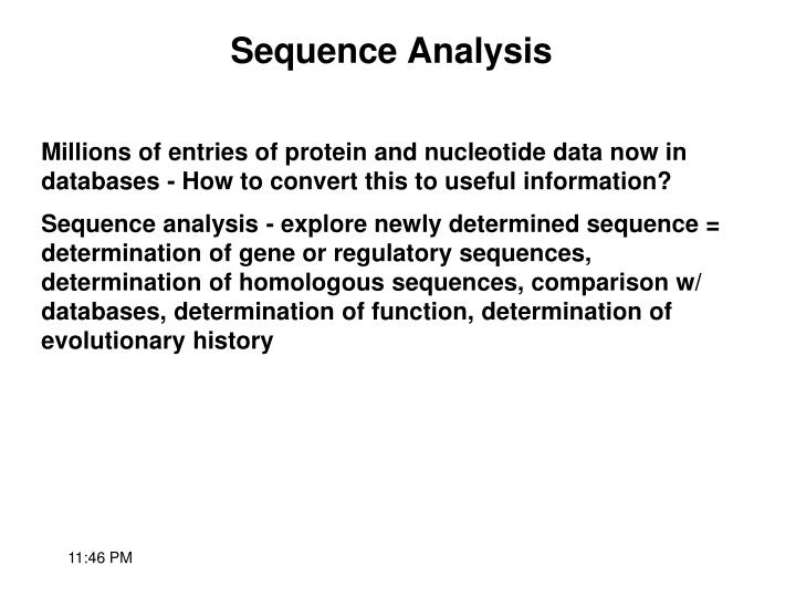 sequence analysis