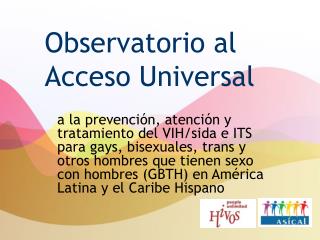 observatorio al acceso universal