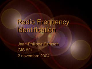 radio frequency identification