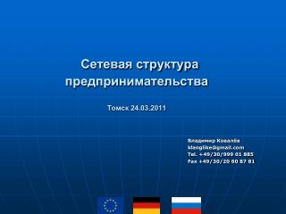 Сетевая структура предпринимательства Томск 24.03.2011