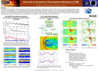 Overview of Ionosphere-Thermosphere Modeling in CISM