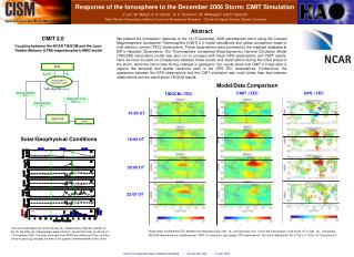 Response of the Ionosphere to the December 2006 Storm: CMIT Simulation