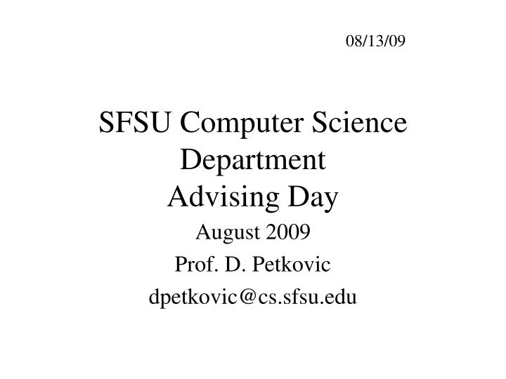 sfsu computer science department advising day