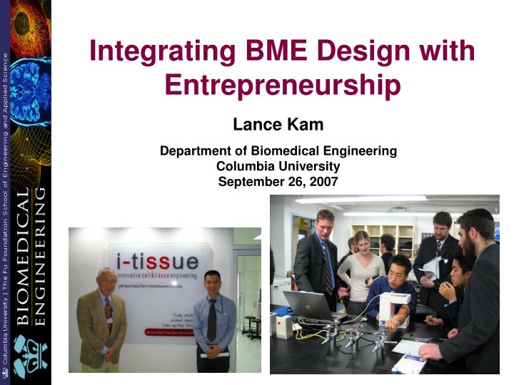 integrating bme design with entrepreneurship