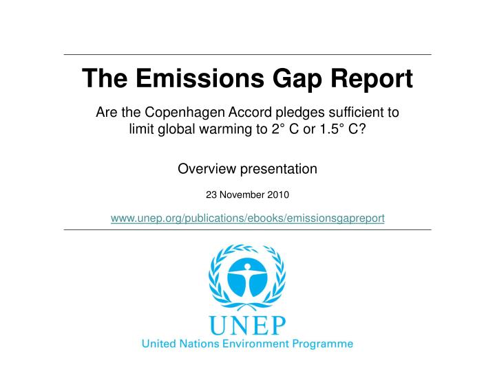 the emissions gap report