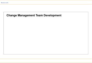 Change Management Team Development