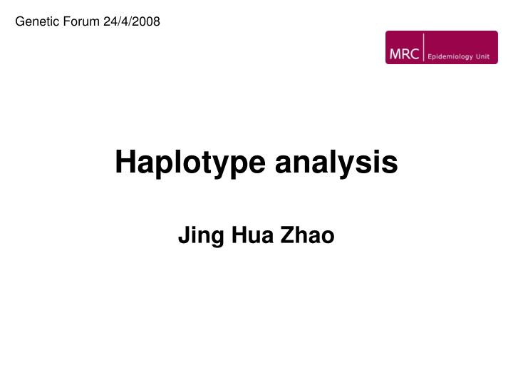haplotype analysis