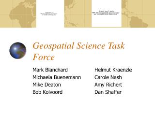 Geospatial Science Task Force