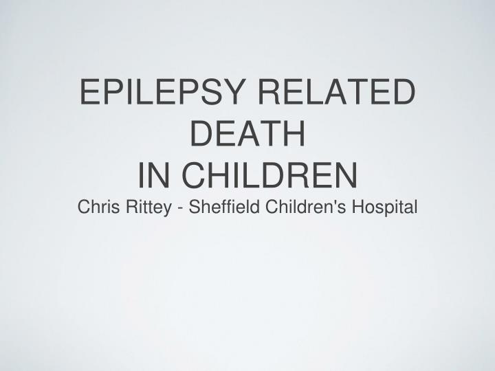 epilepsy related death in children