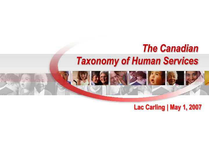 the canadian taxonomy of human services