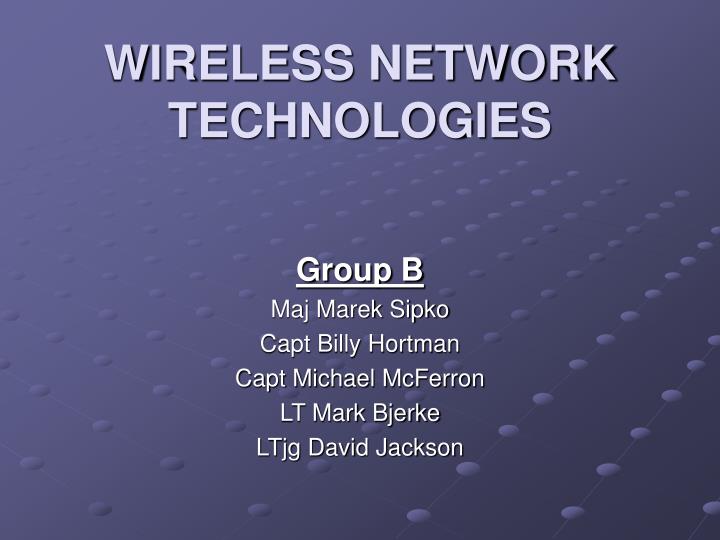 wireless network technologies