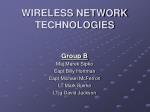 WIRELESS NETWORK TECHNOLOGIES - slide 1
